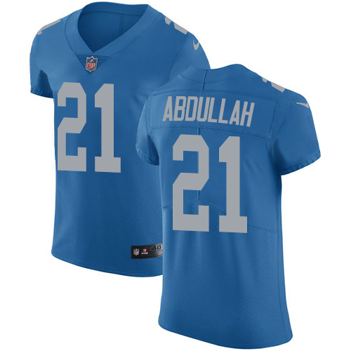 Nike Lions #21 Ameer Abdullah Blue Throwback Men's Stitched NFL Vapor Untouchable Elite Jersey